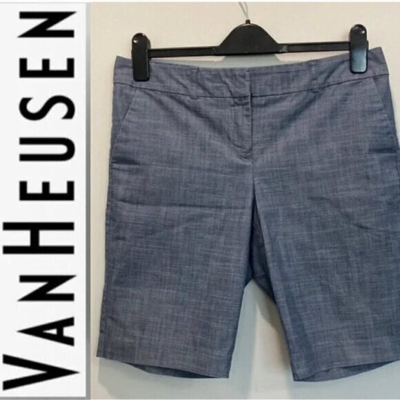 Van Heusen Pants - Van Heusen Blue Cotton Bermuda Shorts sz 6​​​​​​​